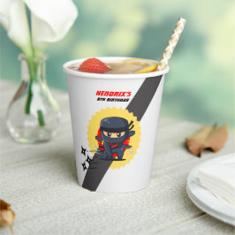 Ninja Karate Birthday Party Individuelle Name Cups Pappbecher