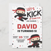 Ninja Karate Boy Birthday Martial Arts Einladung (Vorderseite)