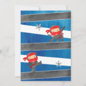 Ninja Karate Geburtstagsparty Einladungen (Rückseite)