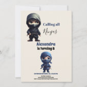 Ninja Karate Martial Arts Geburtstagsparty Einladung (Vorderseite)