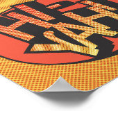 Ninja karate pop art - retro poster (Ecke)