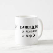 Ninja Karriere-Ziele - Buchhalter Kaffeetasse (VorderseiteRechts)