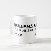 Ninja Karriere-Ziele - der beste Vater der Welt Kaffeetasse (Vorderseite Links)