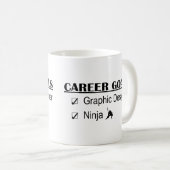 Ninja Karriere-Ziele - Grafikdesigner Kaffeetasse (VorderseiteRechts)