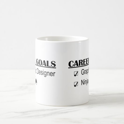 Ninja Karriere-Ziele - Grafikdesigner Kaffeetasse (Mittel)