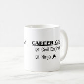 Ninja Karriere-Ziele - ziviler Ingenieur Kaffeetasse (VorderseiteRechts)