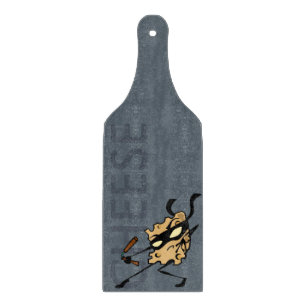 NINJA KÄSE MIT NUNCHUCKS PADDLE CUTTING BOARD SCHNEIDEBRETT
