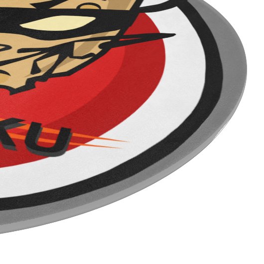 NINJA KÄSE MIT NUNCHUCKS RUNDSCHNITTSTELLE SCHNEIDEBRETT (Ecke)