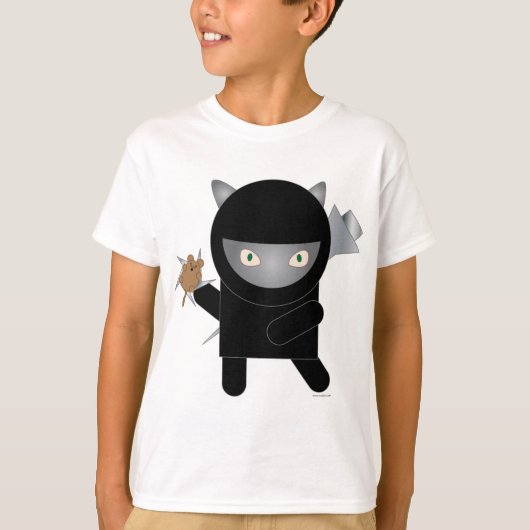 Ninja-Kätzchen-T - Shirt (Vorderseite)