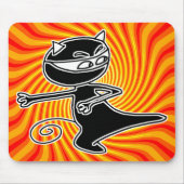 Ninja Katze Firekick Mousepad (Vorne)