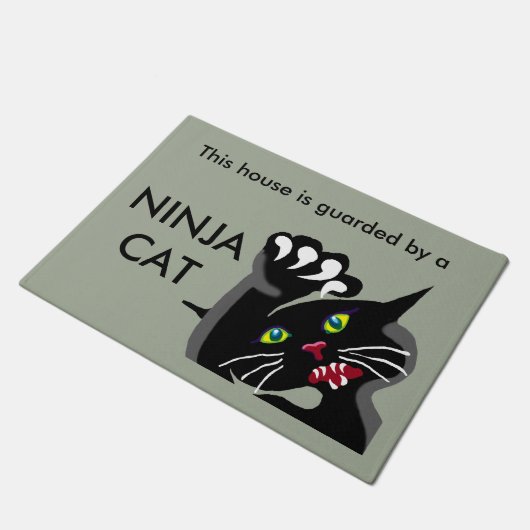 Ninja-Katze Fußmatte (Schrägansicht)