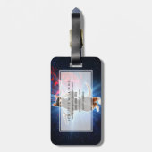 Ninja Katze im Weltraum. Gepäckanhänger (Rückseite vertikal)