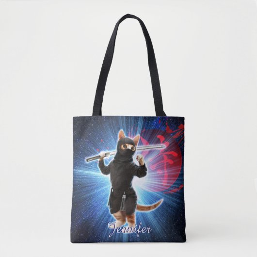 Ninja Katze im Weltraum. Tasche (Vorderseite)