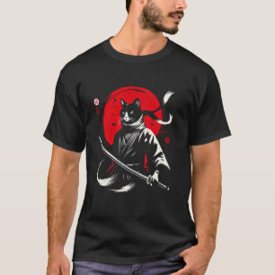 Ninja-Katze Japan Krieger Japanischer Samurai Mama T-Shirt