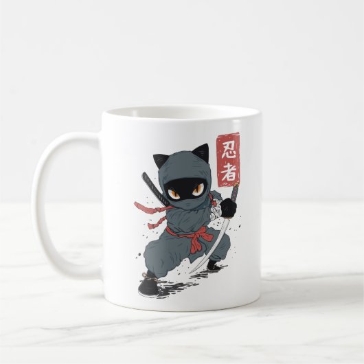 Ninja-Katze Kaffeetasse (Links)