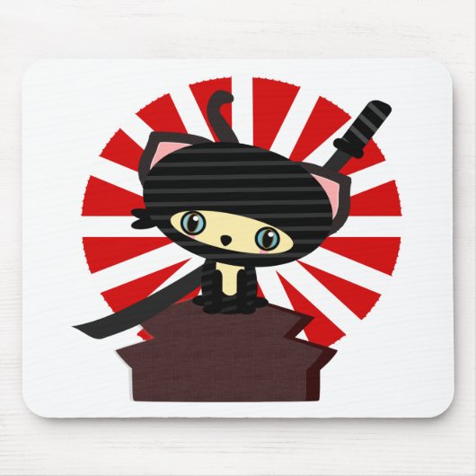 ninja Katze kawaii Mousepad (Vorne)