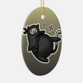 Ninja Katze Keramikornament (Rechts)