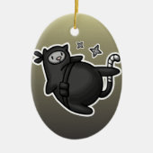 Ninja Katze Keramikornament (Vorne)