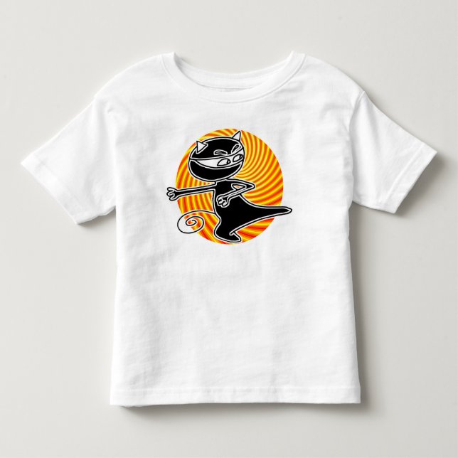 Ninja Katze Kleinkind T-shirt (Vorderseite)