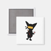 Ninja-Katze Magnet (Vorderseite/Rückseite)