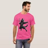 Ninja-Katze-Retro T-Shirt (Vorne ganz)