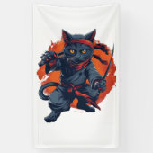 Ninja-Katze Stealth Banner (Vertikal)