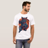 Ninja-Katze Tarnung T-Shirt (Vorne ganz)