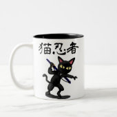 Ninja Katze Zweifarbige Tasse (Links)
