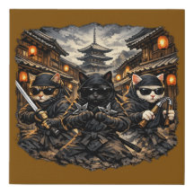 Ninja-Katzen aus dem alten Japan Cooler Feline Kri