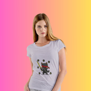 Ninja-Katzen-Schattenkrieger-T-Shirt T-Shirt