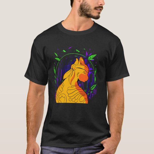Ninja-Katzenkrieger Lustig T-Shirt (Vorderseite)