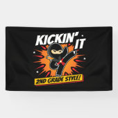 Ninja-Kick-Erster Tag in die Schule Banner (Horizontal)
