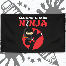 Ninja-Kick-Erster Tag in die Schule Banner