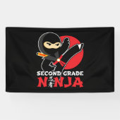 Ninja-Kick-Erster Tag in die Schule Banner (Horizontal)