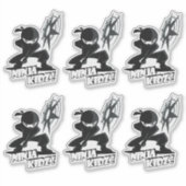 Ninja Kidz | 8"x 8"- glänzend transparent Aufkleber (Vorderseite)