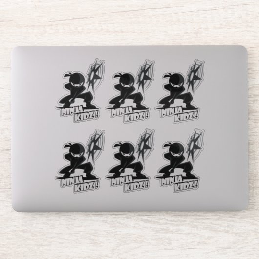 Ninja Kidz | 8"x 8"- glänzend transparent Aufkleber (Computer)