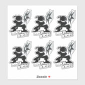 Ninja Kidz | 8"x 8"- glänzend transparent Aufkleber (Blatt)