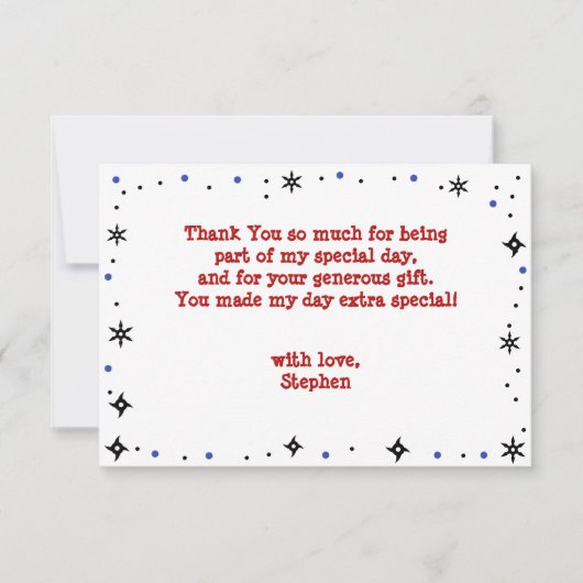 Ninja-Kindergeburtstag Dankeskarte (Vorderseite)