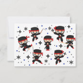 Ninja-Kindergeburtstag Dankeskarte (Rückseite)