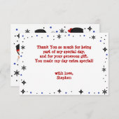 Ninja-Kindergeburtstag Dankeskarte (Vorne/Hinten)