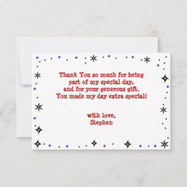 Ninja-Kindergeburtstag Dankeskarte