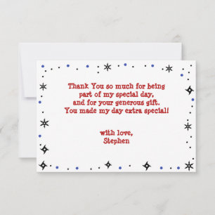 Ninja-Kindergeburtstag Dankeskarte