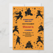 Ninja-Kindergeburtstag Einladung (Vorderseite)