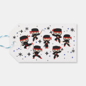 Ninja-Kindergeburtstag Geschenkanhänger (Rückseite Horizontal)