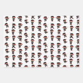 Ninja Kindergeburtstag Geschenkpapier Set (Vorderseite 2)