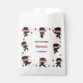 Ninja-Kindergeburtstag Geschenktütchen (Vorderseite)
