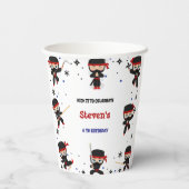 Ninja-Kindergeburtstag Pappbecher (Rückseite)