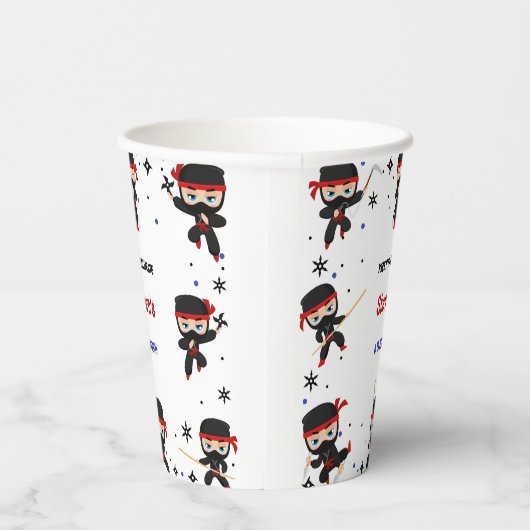 Ninja-Kindergeburtstag Pappbecher (Rechts)