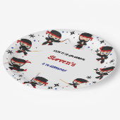 Ninja-Kindergeburtstag Pappteller (Schrägansicht)