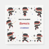Ninja-Kindergeburtstag Serviette (Vorderseite)